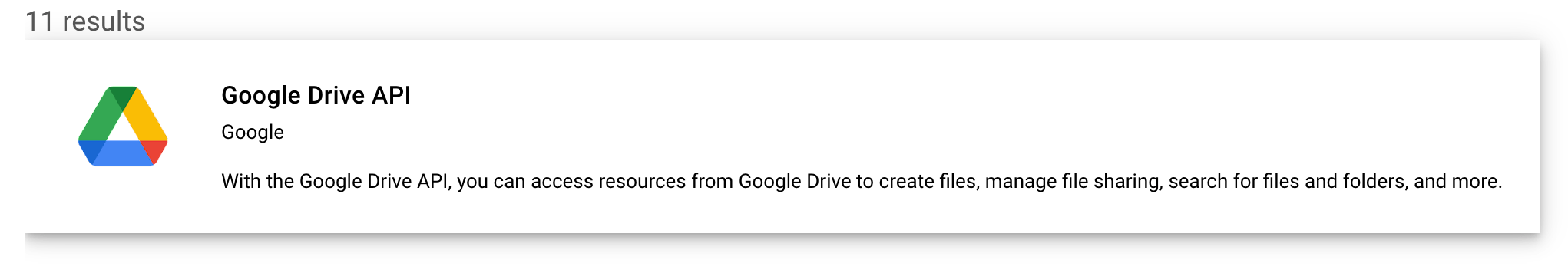 Locating the Google Drive API in Google Console
