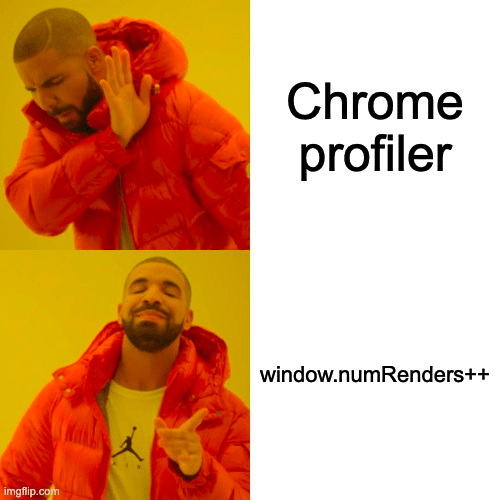A silly meme dissing Chrome profiler